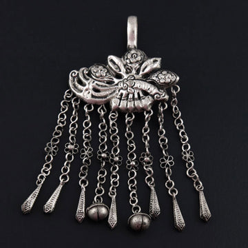 Handmade Miao Ethnic Tribal Dangle for 2-pc Headpiece Set